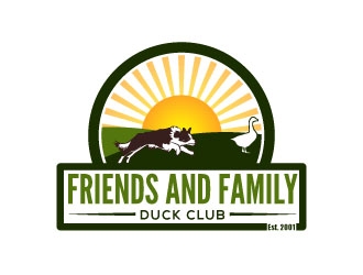 Friends and Family Duck Club Est. 2001 logo design by KDesigns