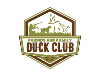 Friends and Family Duck Club Est. 2001 logo design by daywalker