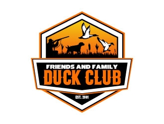 Friends and Family Duck Club Est. 2001 logo design by daywalker