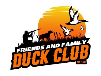 Friends and Family Duck Club Est. 2001 logo design by daywalker