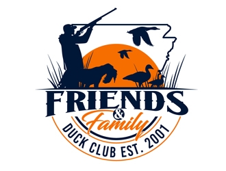 Friends and Family Duck Club Est. 2001 logo design by DreamLogoDesign