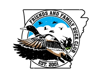 Friends and Family Duck Club Est. 2001 logo design by DreamLogoDesign