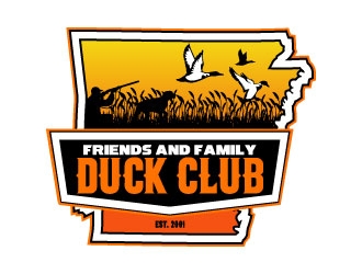 Friends and Family Duck Club Est. 2001 logo design by daywalker