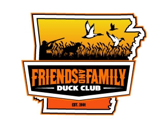 Friends and Family Duck Club Est. 2001 logo design by daywalker