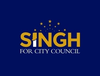 Singh for City Council logo design by naldart