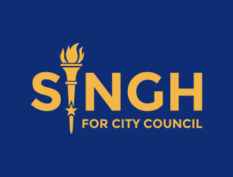 Singh for City Council logo design by aldesign