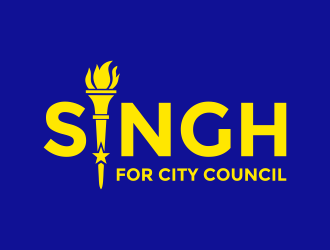 Singh for City Council logo design by aldesign