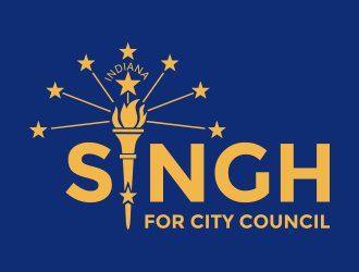 Singh for City Council logo design by aldesign
