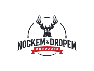 Nockem & Dropem Outdoors logo design by shadowfax