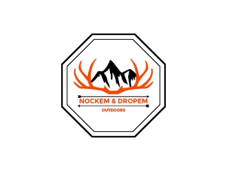 Nockem & Dropem Outdoors logo design by jeweldesigner24