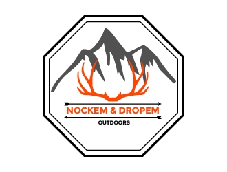 Nockem & Dropem Outdoors logo design by jeweldesigner24