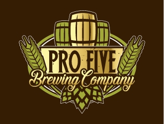 Pro Five Brewing Company logo design by Suvendu
