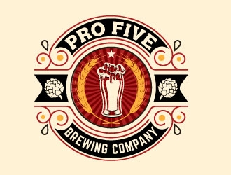 Pro Five Brewing Company logo design by Suvendu