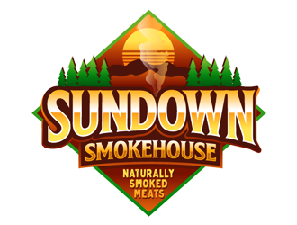 Sundown Smokehouse - Naturally Smoked Jerky logo design by megalogos