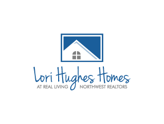 Lori Hughes Homes with Real Living Northwest Realtors logo design by pencilhand