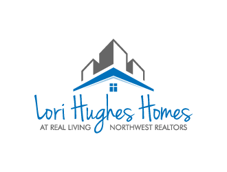 Lori Hughes Homes with Real Living Northwest Realtors logo design by pencilhand