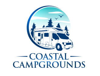 Coastal Campgrounds logo design by BeDesign