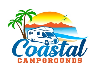 Coastal Campgrounds logo design by jaize