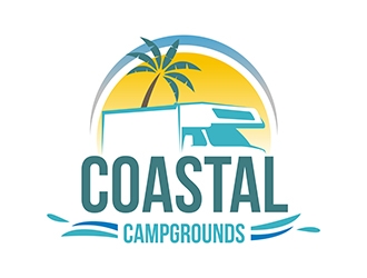 Coastal Campgrounds logo design by gitzart