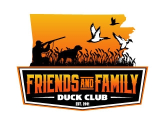Friends and Family Duck Club Est. 2001 logo design by daywalker