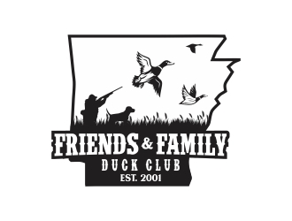 Friends and Family Duck Club Est. 2001 logo design by rokenrol