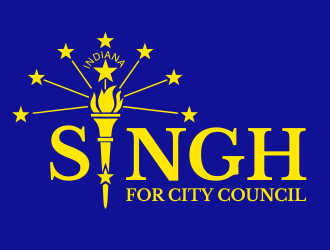 Singh for City Council logo design by aldesign