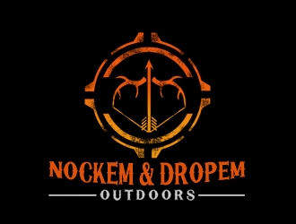 Nockem & Dropem Outdoors logo design by nikkl