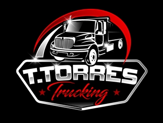 T.Torres Trucking logo design by DreamLogoDesign