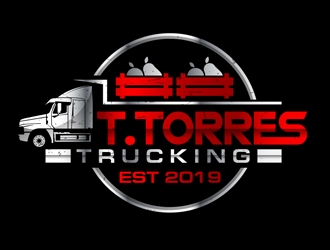 T.Torres Trucking logo design by DreamLogoDesign