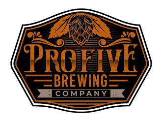 Pro Five Brewing Company logo design by DreamLogoDesign