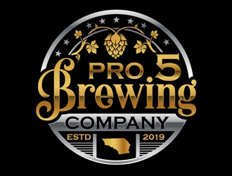 Pro Five Brewing Company logo design by DreamLogoDesign
