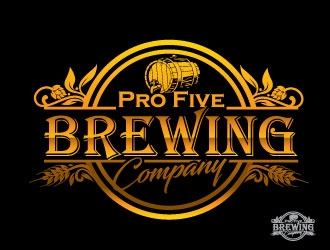 Pro Five Brewing Company logo design by SonamD