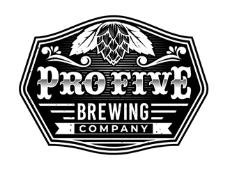 Pro Five Brewing Company logo design by DreamLogoDesign