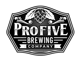 Pro Five Brewing Company logo design by DreamLogoDesign