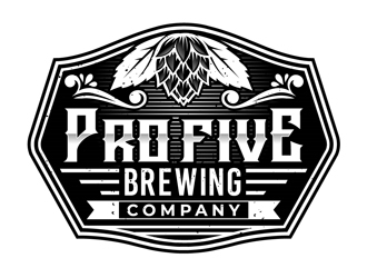 Pro Five Brewing Company logo design by DreamLogoDesign