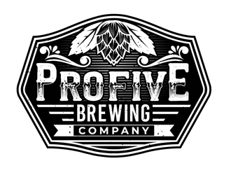 Pro Five Brewing Company logo design by DreamLogoDesign
