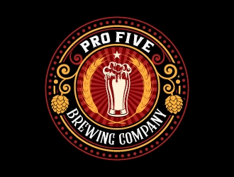 Pro Five Brewing Company logo design by Suvendu