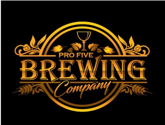 Pro Five Brewing Company logo design by SonamD