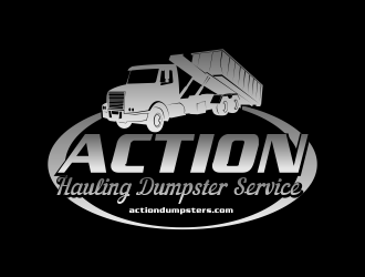 ACTION HAULING DUMPSTER SERVICE logo design by beejo