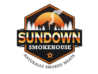 Sundown Smokehouse - Naturally Smoked Jerky logo design by kunejo