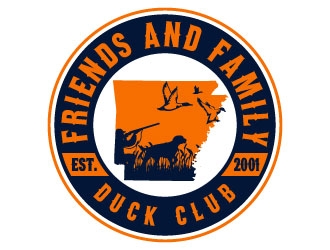 Friends and Family Duck Club Est. 2001 logo design by daywalker