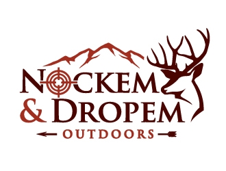 Nockem & Dropem Outdoors logo design by ORPiXELSTUDIOS