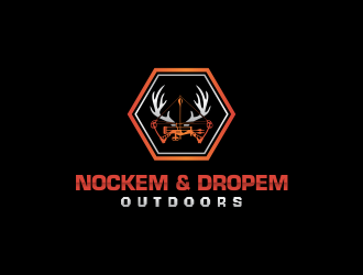 Nockem & Dropem Outdoors logo design by oke2angconcept