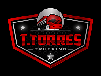 T.Torres Trucking logo design by pencilhand