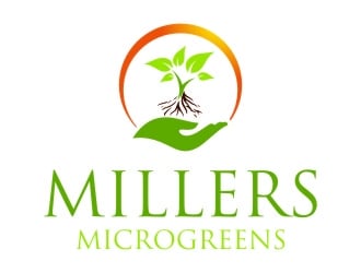 Millers Microgreens logo design by jetzu