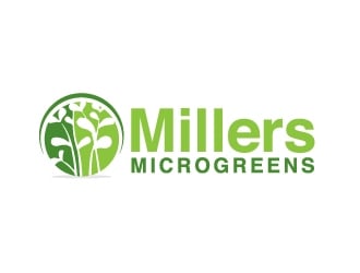 Millers Microgreens logo design by ElonStark