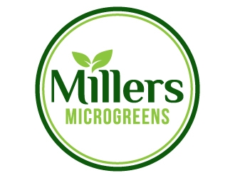 Millers Microgreens logo design by ORPiXELSTUDIOS