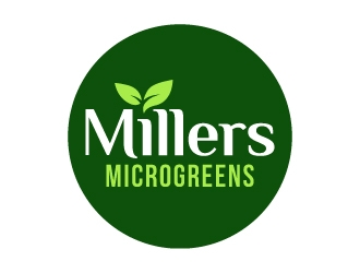 Millers Microgreens logo design by ORPiXELSTUDIOS