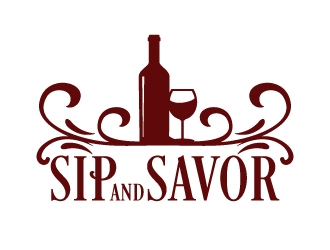 We Know Vino or Sip and Savor logo design by akilis13