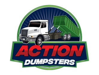 ACTION HAULING DUMPSTER SERVICE logo design by Suvendu